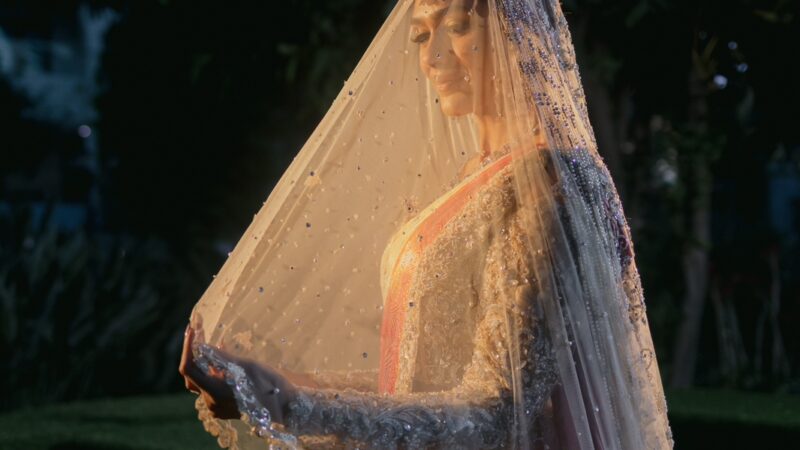 Actress MrunalThakur in our handcrafted saree featuring a zari gold tissue kanjeevaram weave