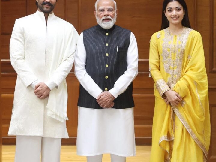 Vijay Devendra and Rashmika Mandanna went in person to invite Prime Minister Narendra Modi